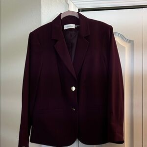 Calvin Klein Women's Deep Burgundy Blazer